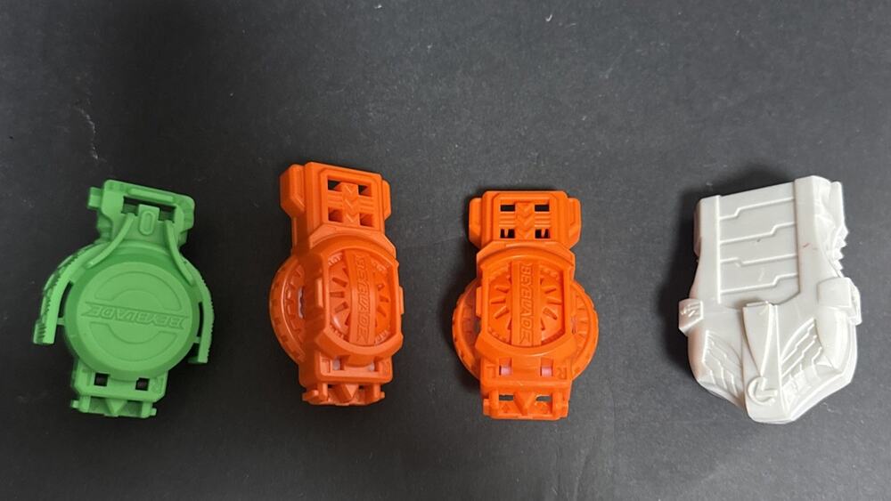 Beyblade Burst Launcher Green Orange White Takara Tomy Lot Of 4 No Pull String